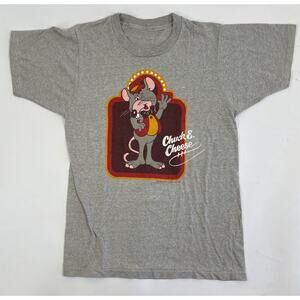 1981 VINTAGE 80s CHUCK E. CHEESE PIZZA TIME THEATRE SOUVENIR T-SHIRT MEN SZ S